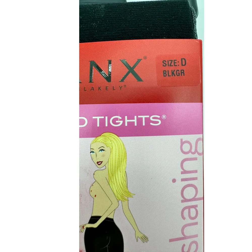 Spanx Tight-End Tights Women Size D Black Gray‎ BLKGR Bodyshaping Opaque 128 NEW